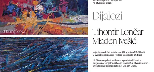 Otvorenje izložbe Dijalozi / Tihomir Lončar i Mladen Ivešić u Sveučilišnoj galeriji